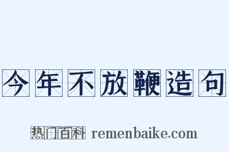 今年不放鞭造句是什么意思的图片